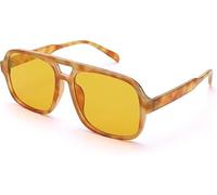 FSAZSVBT Lunettes de soleil aviateur rétro pour homme et femme, protection UV400, verres dégradés, idéales pour les visages fins