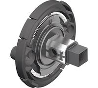 FSB 0 03 0450 09073 6000 Adaptateur de poignée de porte Rosette, prise carrée 8 mm AGL gauche avec palier de compensation noir, 03045009073