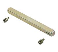 FSB 0 05 0525 02805 5700 Sac d'accessoires pour poignée de porte de cadre, goupille carrée avec 2 vis filetées, épaisseur de porte 45-54 mm, acier galvanisé, argent