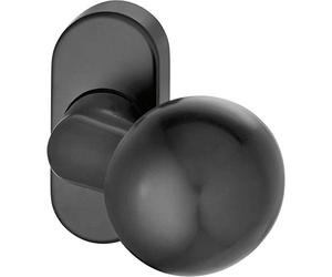 FSB 0 070846 07 0846 22801 0810 Poignée de porte fixe ø 50 mm sur rosace Bouton de porte en aluminium noir mat Argenté
