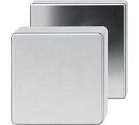 FSB 0 23 0811 03500 6204 Bouton de porte ASL/AGL avec poignée de protection anti-incendie fixe selon Önorm Bouton de porte sur rosace carrée en acier inoxydable mat 23081103500 Argenté