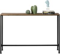 FSB19-N SoBuy Table console vintage, table en planches de métal, sideboard décoratif, table d'appoint, naturel / noir largeur env.