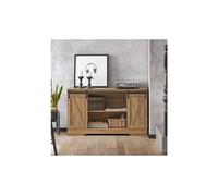 SoBuy Commode Buffet avec Porte de Grange Coulissante Meuble Bas de Rangement 12 x40 x70cm pour Salon Couloir Cuisine ou Bureau