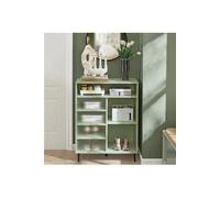 FSB61-GR Meuble d'entrée, Meuble à Chaussures, Buffet avec Porte Coulissante en