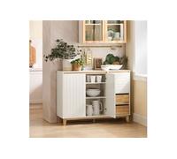 FSB75-WN Buffet, Placard, Armoire Multi-Rangement, Meuble de Rangement sur Pieds