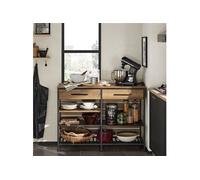 FSB85-PF Îlot Central Table de Comptoir Meuble de Rangement de Cuisine