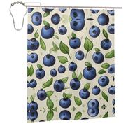FSCEV Blueberry Pattern03 Rideau de douche 152,4 x 182,9 cm Salle de bain Baignoire Hôtel WC Accessoires Décor Rideau de porte