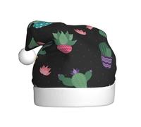 FSCEV Cactus.. Chapeau de Noël pour adulte Chapeau de Père Noël en peluche pour Noël Nouvel An Cadeaux de vacances festifs