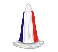 FSCEV Cape à capuche drapeau français pour adolescents Faucheuse vampire sorcière carnaval Halloween Magicien Costume
