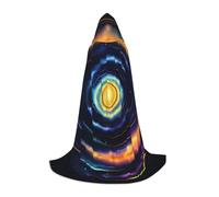 FSCEV Cape à capuche en spirale cosmique pour adolescents Faucheuse Vampire Sorcière Carnaval Halloween Magicien Costume