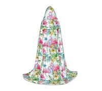 FSCEV Cape à capuche flamant rose pour adolescents Faucheuse vampire sorcière Carnaval Halloween Magicien Costume