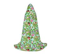 FSCEV Cape à capuche Flamingo Love Flowers pour adolescents Faucheuse Vampire Sorcière Carnaval Halloween Magicien Costume