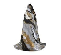 FSCEV Cape à capuche motif marbre de luxe pour adolescents, faucheuse vampire, sorcière, carnaval, Halloween, costume de magicien