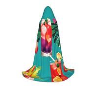 FSCEV Cape à capuche pour adolescents - Costume de faucheuse vampire, sorcière, carnaval, Halloween, magicien