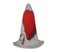 FSCEV Cape à capuche romantique en forme de cœur rouge pour adolescents Faucheuse vampire sorcière carnaval Halloween Magicien