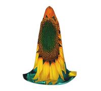FSCEV Cape à capuche tournesol arc-en-ciel pour adolescents Faucheuse vampire sorcière carnaval Halloween magicien