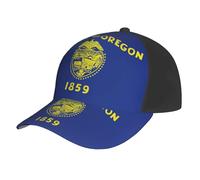 FSCEV Casquette de baseball avec drapeau de l'État de l'Oregon pour hommes et femmes, chapeau de papa réglable, chapeau de sport décontracté avec visière pare-soleil noire
