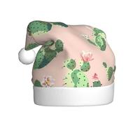 FSCEV Chapeau de Noël à motif cactus pour adulte - Chapeau de Père Noël en peluche pour Noël, Nouvel An, cadeaux de vacances festifs