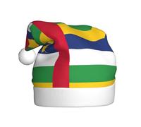 FSCEV Chapeau de Noël drapeau de l'Afrique centrale pour adulte en peluche pour Noël, Nouvel An, cadeaux de vacances festifs