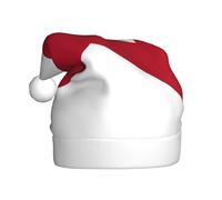 FSCEV Chapeau de Noël drapeau de l'État de l'Alabama pour adulte Chapeau de Père Noël en peluche pour Noël, Nouvel An, cadeaux de vacances festifs