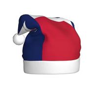 FSCEV Chapeau de Noël drapeau de l'État du Texas pour adulte Chapeau de Père Noël en peluche pour Noël, Nouvel An, cadeaux de vacances festifs