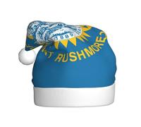 FSCEV Chapeau de Noël drapeau du Dakota du Sud pour adulte Chapeau de Père Noël en peluche pour Noël, Nouvel An, cadeaux de vacances festifs