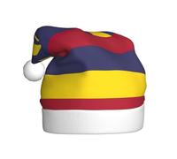 FSCEV Chapeau de Noël drapeau du royaume d'Hawaï pour adulte en peluche pour Noël, Nouvel An, cadeaux de vacances festifs