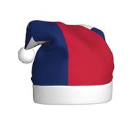 FSCEV Chapeau de Noël drapeau du Texas pour adulte en peluche pour Noël, Nouvel An, cadeaux de vacances festifs