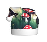 FSCEV Chapeau de Noël en peluche pour adulte Motif champignons magiques