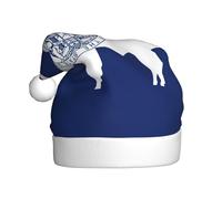 FSCEV Chapeau de Père Noël Drapeau de l'État du Wyoming pour adulte Chapeau de Père Noël en peluche pour Noël, Nouvel An, cadeaux de vacances festifs