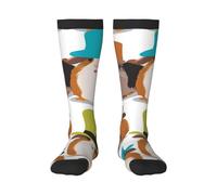 FSCEV Chaussettes de sport pour adulte Motif cochon d'Inde Pour la marche, les voyages, les activités quotidiennes, 3 noir, Taille unique