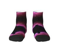 FSCEV Dark Star Sky Chaussettes pour homme et femme Pour le travail quotidien la course à pied et l'exercice Convient à la plupart des pieds, 2 Noir-2, One Size Short