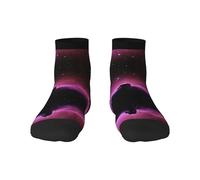 FSCEV Dark Star Sky Chaussettes pour homme et femme Pour le travail quotidien la course à pied et l'exercice Convient à la plupart des pieds, 3 noir, One Size Short