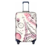 FSCEV Dog and Paris Towe Housse de protection pour valise à roulettes 45,7 à 81,3 cm, blanc, L