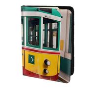 FSCEV Étui de passeport en cuir avec motif de tramway de Lisbonne