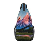 FSCEV Grand Teton National Park Cross Chest Bag Diagonally Shoulder Randonnée Casual Daypack for Men Women
