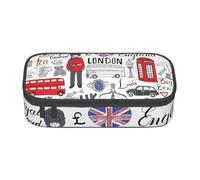 FSCEV Grande trousse de rangement « I Love London » - Grande capacité, Noir , Taille unique, Organiseur de sac