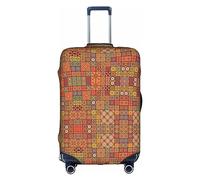 FSCEV Group of Housse de protection pour valise à roulettes Motif géométrique marocain 45,7 à 81,3 cm, blanc, S