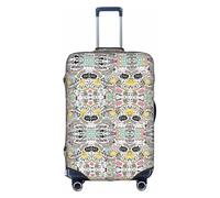 FSCEV Housse de protection pour valise à roulettes Comic Ar - 45,7 à 81,3 cm, blanc, M