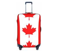 FSCEV Housse de protection pour valise à roulettes Motif drapeau canadien 45-81 cm, blanc, S