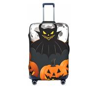 FSCEV Housse de protection pour valise à roulettes motif lune chauve-souris Halloween 45,7 à 81,3 cm, blanc, S