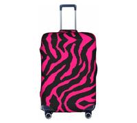 FSCEV Housse de protection pour valise à roulettes, motif zébré, tigre léopard, rouge, 45,7 à 81,3 cm, blanc, L