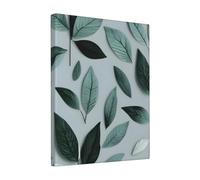 FSCEV Peinture à l'huile sur toile avec feuilles gris menthe 20,3 x 25,4 cm
