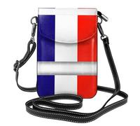FSCEV Petit sac à main à bandoulière pour téléphone portable Motif drapeau français