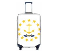 FSCEV Rhode Island State Flag Trolley Valise Housse de protection pour voyage d'affaires Protection de bagages Mode 45,7 à 81,3 cm, blanc, XL
