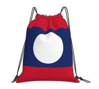 FSCEV Sac à dos avec cordon de serrage Motif drapeau du Laos