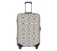 FSCEV Trotting Housse de protection pour valise à roulettes avec revêtement plat Motif pattes de Retrievers 45,7 à 81,3 cm, blanc, L