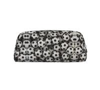 FSCEV Trousse à crayons avec motif de football marin - Sac de rangement pour le bureau - Rangement quotidien, Argenté., Taille unique, Organiseur de sac