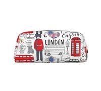 FSCEV Trousse à crayons I Love London - Trousse de rangement pour le bureau - Rangement quotidien, doré, Taille unique, Organiseur de sac