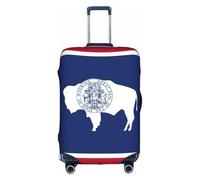 FSCEV Wyoming State Flag Trolley Valise Housse de protection pour voyage d'affaires Protection de bagages Mode 45,7 à 81,3 cm, blanc, S